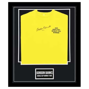 Signed Gordon Banks Shirt - Framed World Cup 1966 Icon