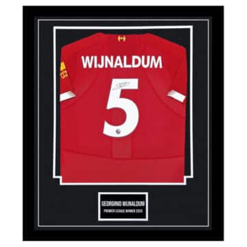 Signed Georginio Wijnaldum Shirt Framed - Premier League Winner 2020