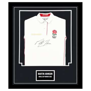 Signed Martin Johnson Jersey - Framed World Cup Winner 2003