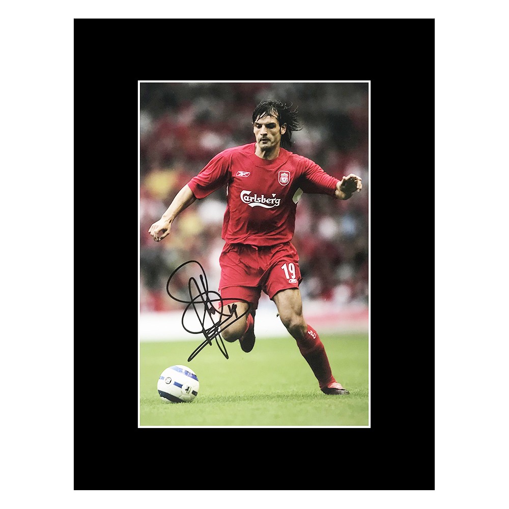 Signed Fernando Morientes Photo Display - Liverpool Autograph