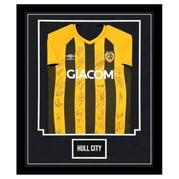 Signed Hull City Shirt Framed - Championship Jersey