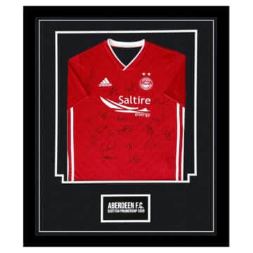 Signed Aberdeen Shirt Framed - Scottish Premiership Jersey 2020