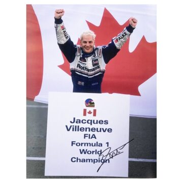 Signed Jacques Villeneuve Poster Photo - F1 World Champion Autograph