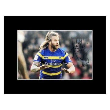 Signed Ashton Sims Photo Display - Warrington Rugby Icon