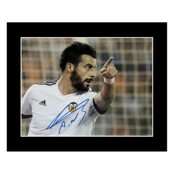 Signed Alvaro Negredo Photo Display - Valencia Autograph