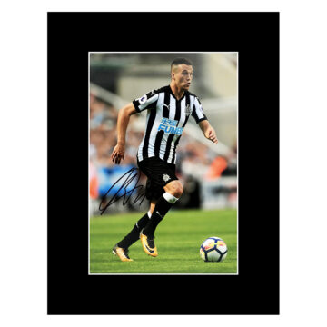 Signed Javi Manquillo Photo Display - Newcastle United Autograph