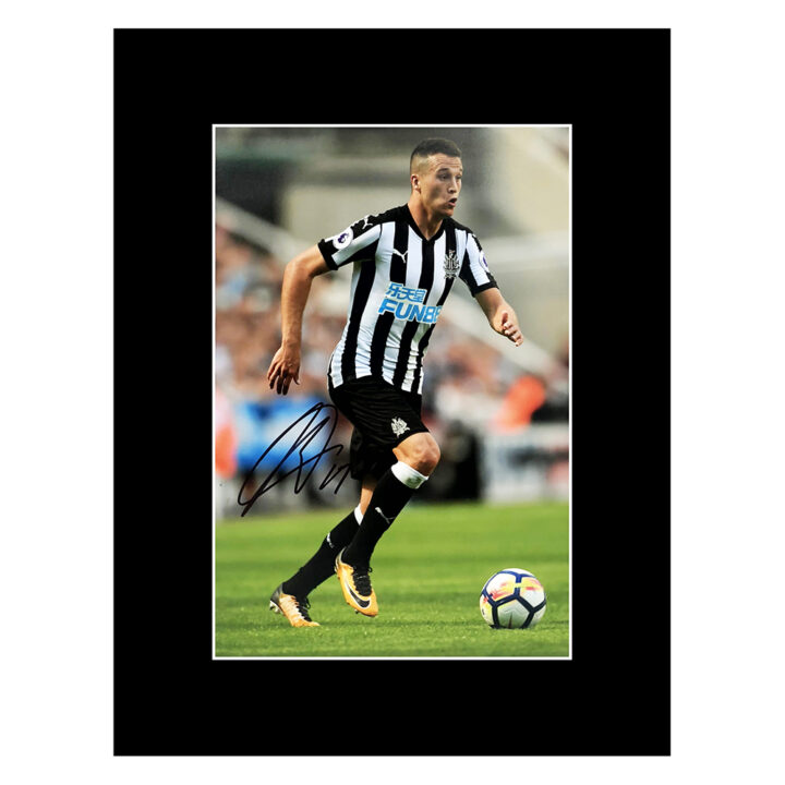 Signed Javi Manquillo Photo Display - Newcastle United Autograph