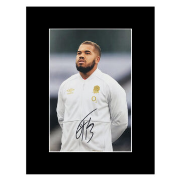 Signed Ollie Lawrence Photo Display - England Rugby Autograph