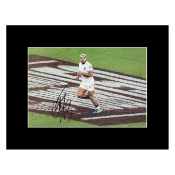 Signed Ollie Lawrence Photo Display - England Rugby