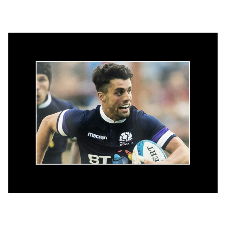 Adam Hastings Signed Photo Display - Scotland Rugby Autograph