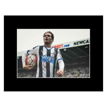 Signed Daryl Janmaat Photo Display 16x12 - Newcastle United Icon Autograph +COA