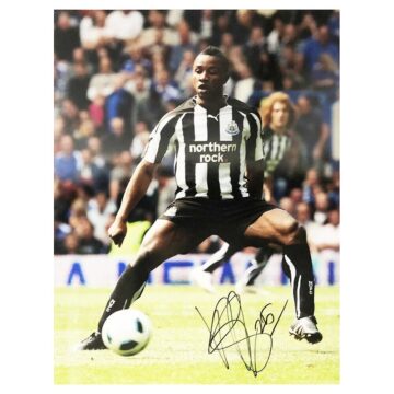 Signed Kazenga LuaLua Poster Photo - Newcastle United Autograph +COA