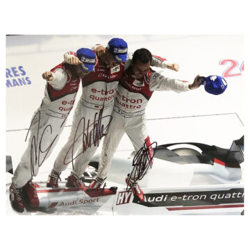 Signed Lotterer, Treluyer, Fassler Poster Photo - Le Mans 24 Hour Winner Autograph