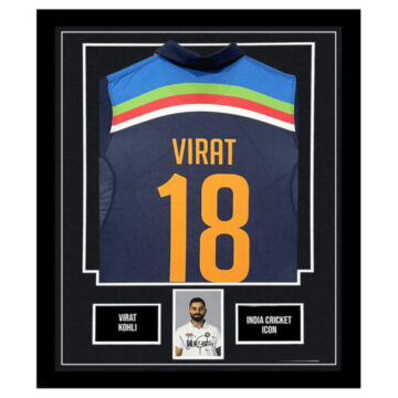 Signed Virat Kohli Framed Display - Large World Cup Winner 2011