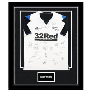 Signed Derby County Shirt Framed - Championship 2022 Jersey