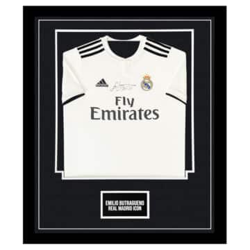 Signed Emilio Butragueno Shirt Framed - Real Madrid Icon Jersey