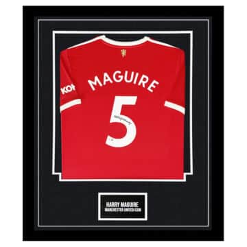 Signed Harry Maguire Shirt Framed - Manchester United 2022 Jersey