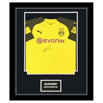 Signed Julian Brandt Shirt Framed - Borussia Dortmund Icon Jersey