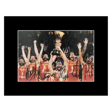 Signed Spain Squad Photo Display - FIBA World Cup Champions 2019