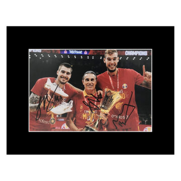 Signed Gasol, Hernangomez & Scariolo Photo Display - World Cup Winners 2019