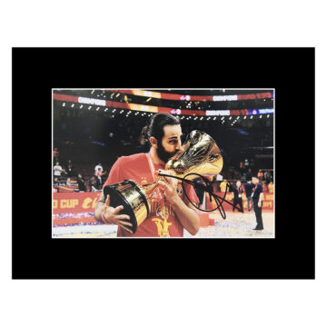 Signed Ricky Rubio Photo Display - World Cup 2019 Winner