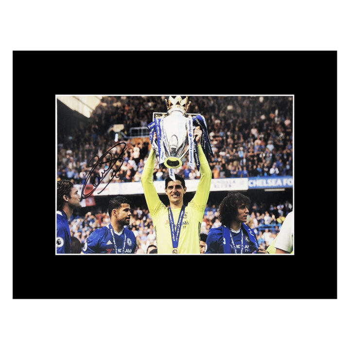 Signed Thibaut Courtois Photo Display - Premier League Winner 2015