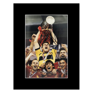 Signed Iker Casillas Photo Display - Euro 2012 Winner