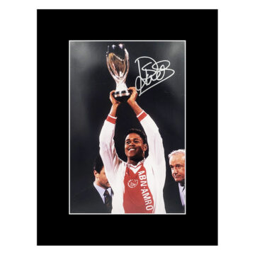 Signed Patrick Kluivert Photo Display - Ajax Amsterdam Icon