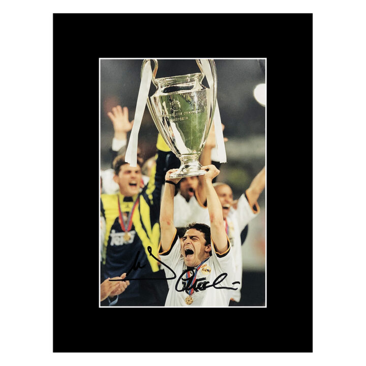 Signed Manolo Sanchis Photo Display - Champions League Winner 1998