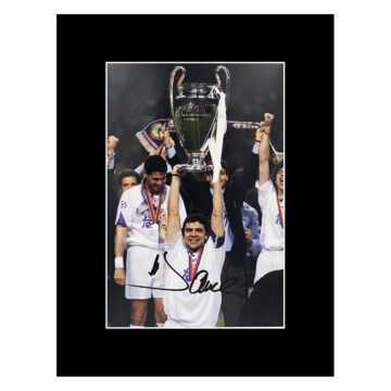 Signed Manolo Sanchis Photo Display - Champions League Winner 1998 Autograph