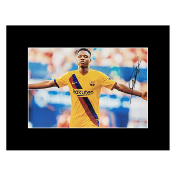 Signed Ansu Fati Photo Display - Barcelona Icon