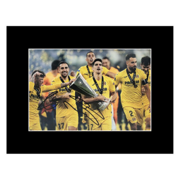 Signed Gerard Moreno & Giovani Lo Celso Photo Display - Europa League Winner 2021