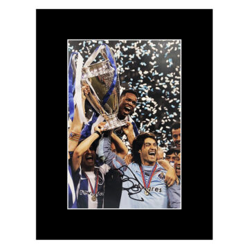 Signed Vitor Baia Photo Display - Champions League Winner 2004