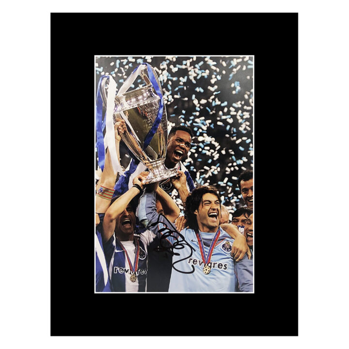 Signed Vitor Baia Photo Display - Champions League Winner 2004 Autograph