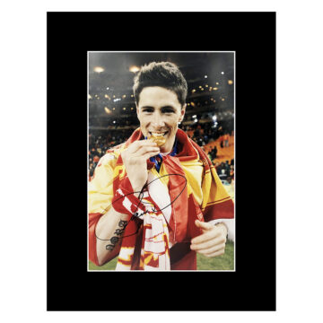 Signed Fernando Torres Photo Display - World Cup Champion 2010