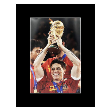 Signed Fernando Torres Photo Display - World Cup Champion 2010