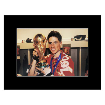 Signed Fernando Torres Photo Display - World Cup Winner 2010 Autograph