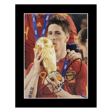 Fernando Torres Signed Photo Display - World Cup Winner 2010