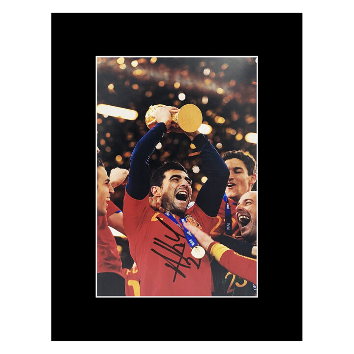 Signed Raul Albiol Photo Display - World Cup 2010 Winner Autograph