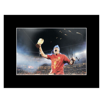 Signed David Villa Photo Display - World Cup Champion 2010 Autograph