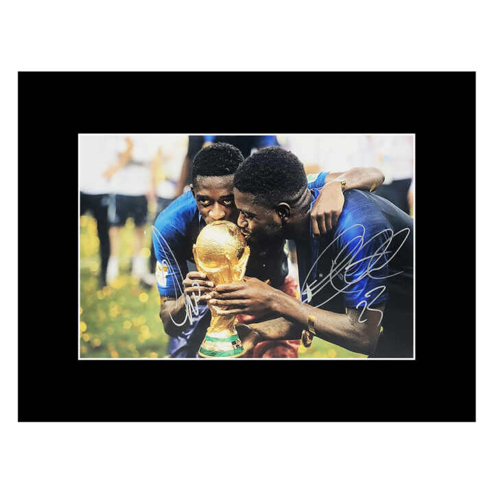 Signed Dembele & Umtiti Photo Display - World Cup 2018 Winner