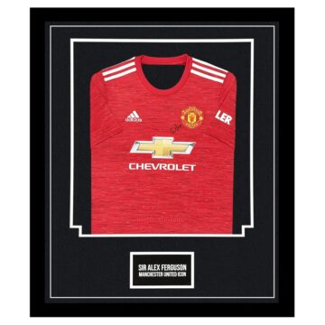 Signed Sir Alex Ferguson Framed - Manchester United Icon Jersey