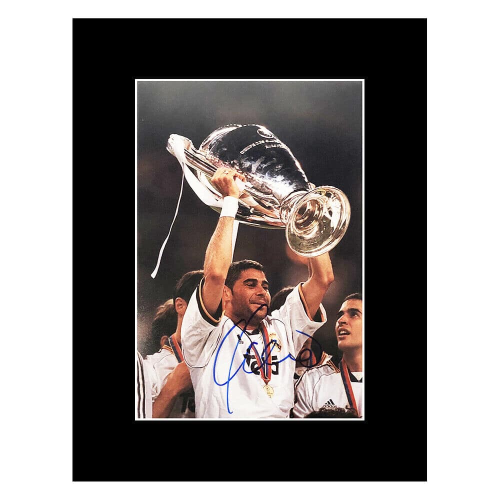 Signed Fernando Hierro Photo Display - Champions League Winner 2000