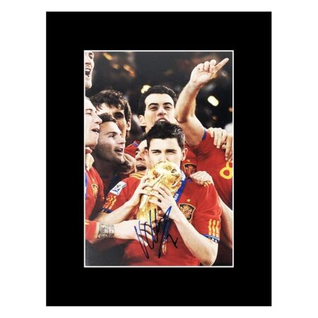 Signed David Villa Photo Display - World Cup Winner 2010 Autograph