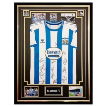 Signed Kilmarnock FC Shirt Framed - Scottish League Squad Jersey