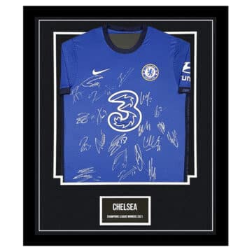 Signed Chelsea FC Shirt Framed - Champions League Winners 2021 Jersey