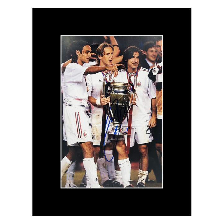 Signed Massimo Ambrosini Photo Display - 12x10 Champions League Winner Autograph