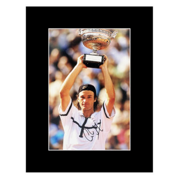 Signed Carlos Moya Photo Display - 16x12 Roland Garros Winner 1998