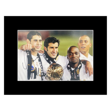 Signed Fernando Hierro Photo Display - 16x12 Real Madrid Icon