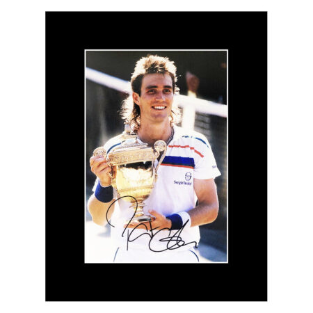 Signed Pat Cash Photo Display - 16x12 Wimbledon Winner 1987 Autograph